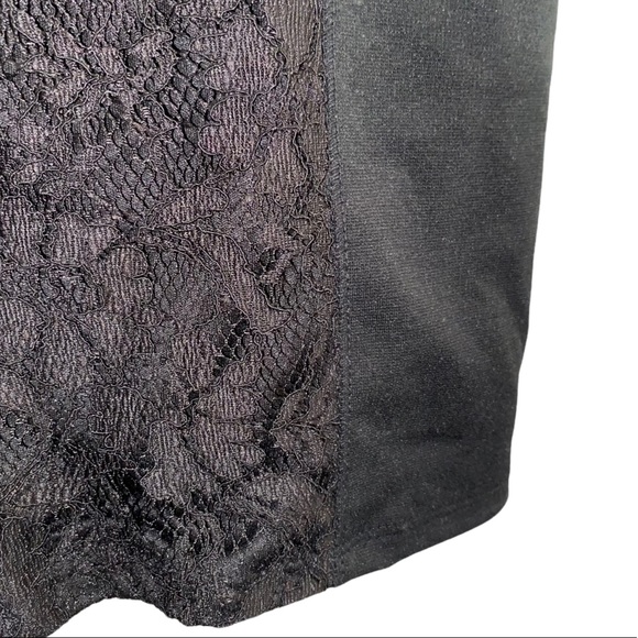 Beautiful NEW little black dress, sz M, sheath with lace panels, new with tags - Picture 4 of 15